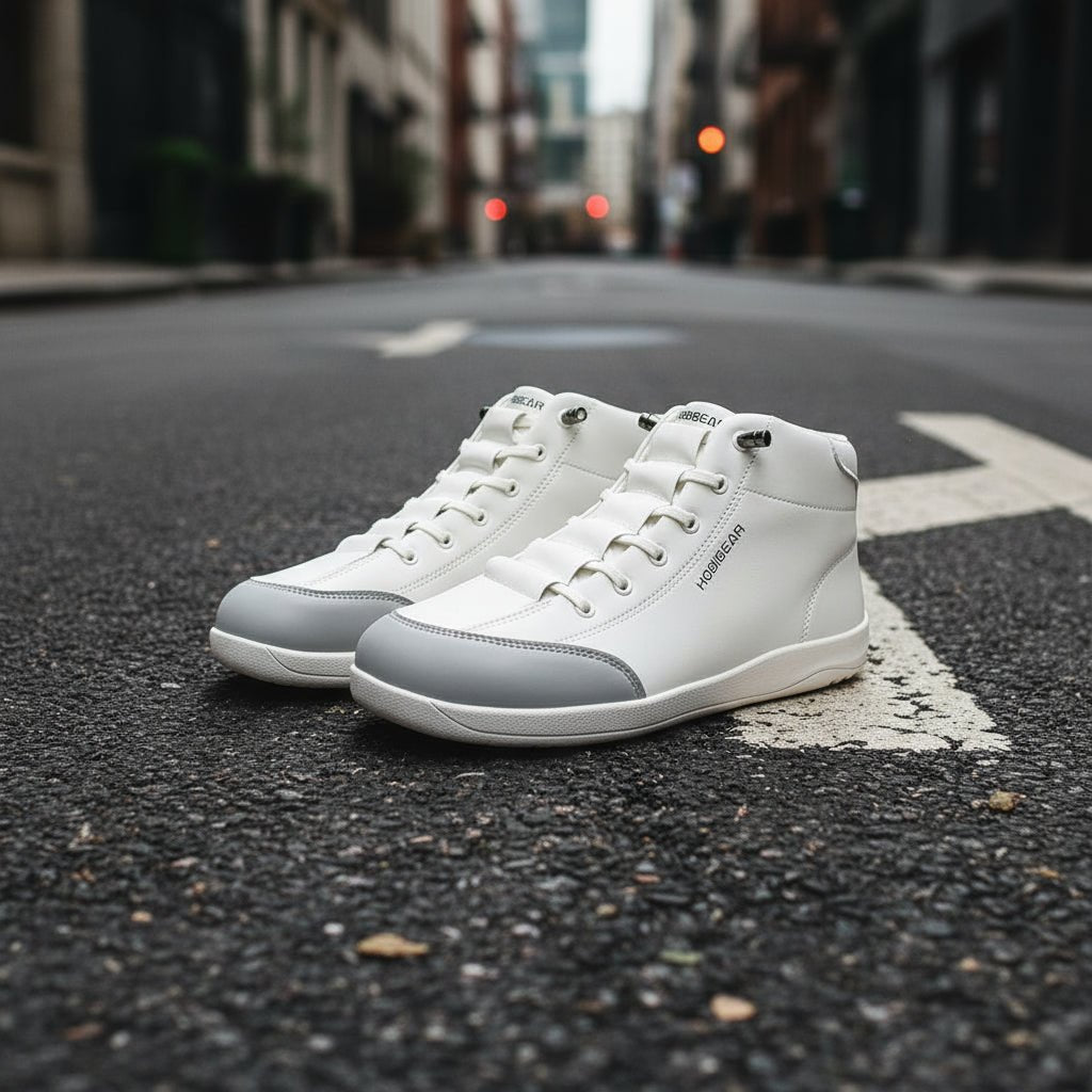 Women’s wide toe slip-on flats by FitiqueFit, casual and comfortable footwear with a sporty design and easy slip-on style.