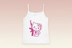 Y2K Hello Kitty crop top by FitiqueFit, casual vintage punk tank top featuring Hello Kitty graphic for emo girl fashion.