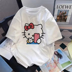 Y2K Hello Kitty crop top by FitiqueFit, vintage punk tank top featuring Hello Kitty design, casualwear for emo girls.